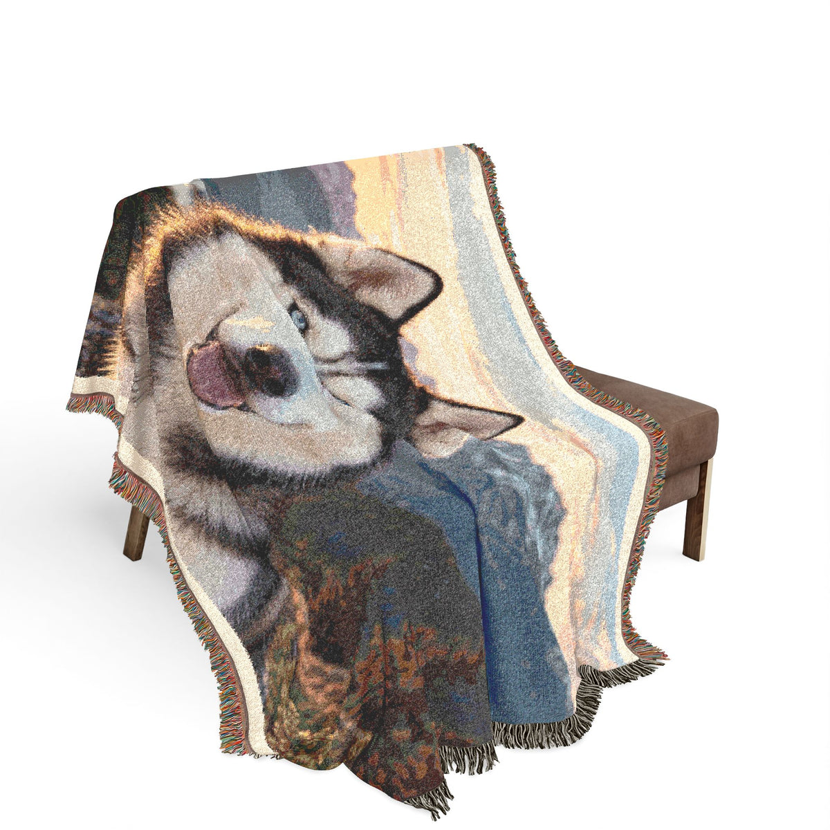 Personalized Pet Photo Woven Blanket