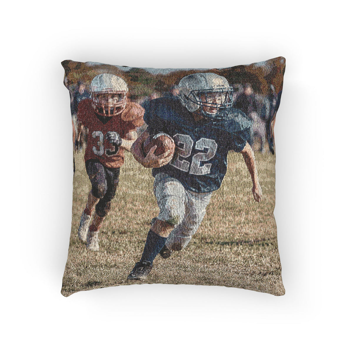 Personalized Game Day Photo Woven Pillow