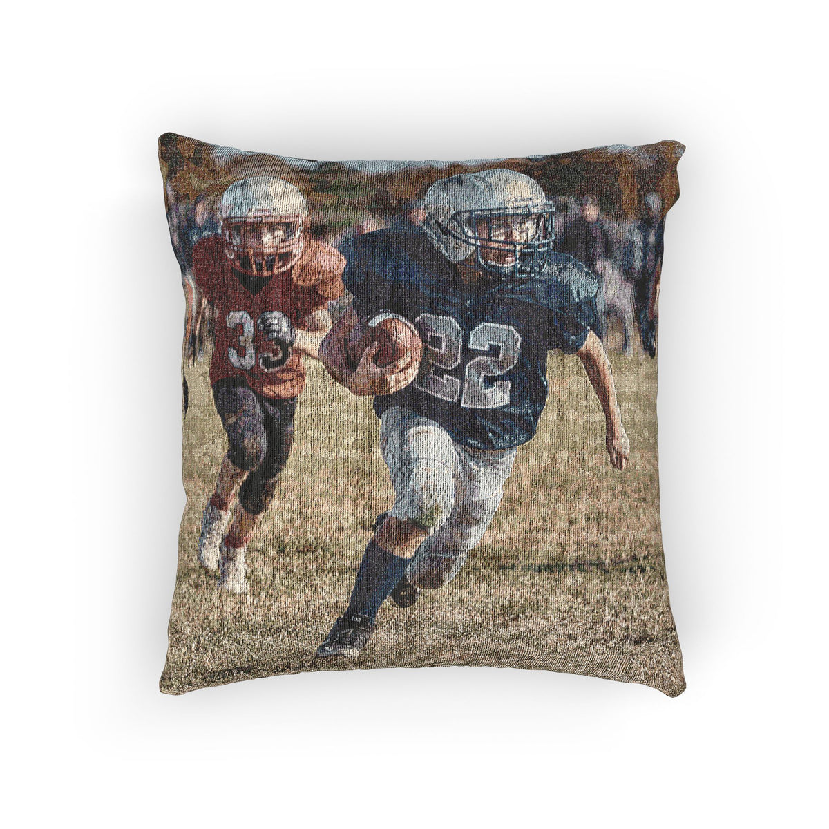 Personalized Game Day Photo Woven Pillow